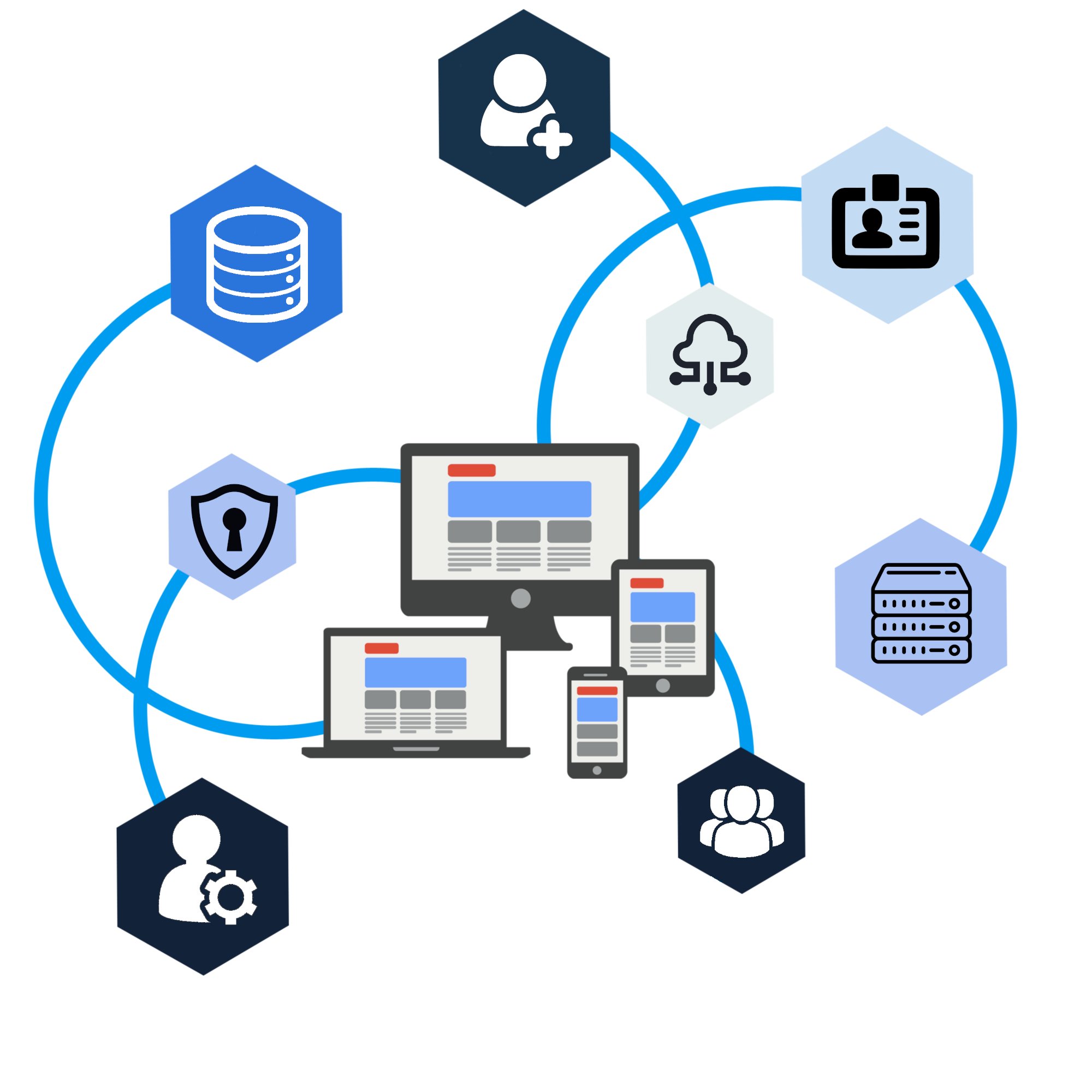 сетка из квадратов белого цвета, на них еще несколько блоков квадрата в произвольной последовательности